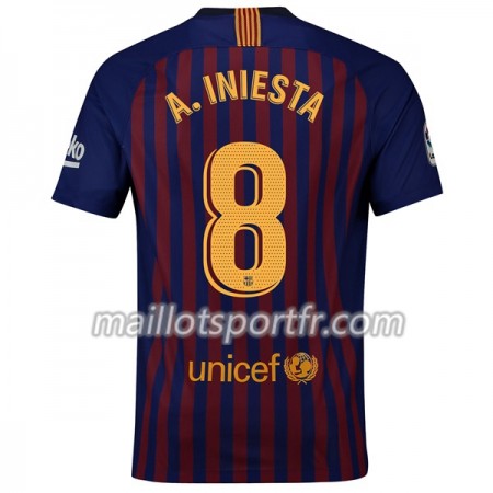 Maillot de Foot Barcelone A_Iniesta 8 Domicile 2018/19